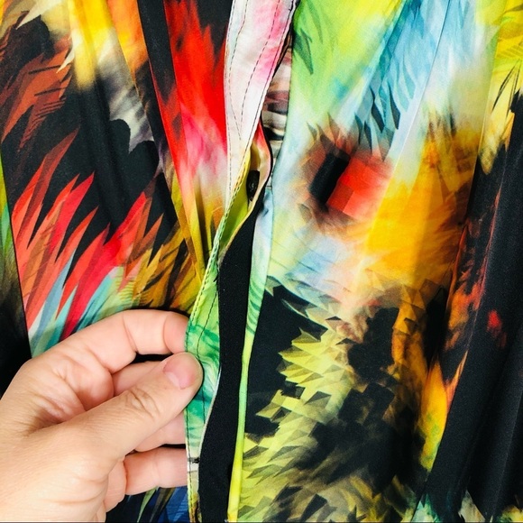 Ted Baker🔥SALE🔥 abstract Shattered Glass shorts romper with tie sash med - Picture 7 of 11